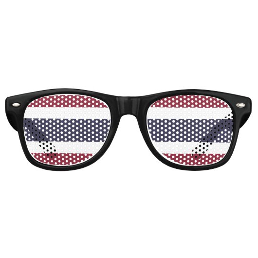 Lunettes De Fête Retro Drapeau de Thaïlande (Devant)
