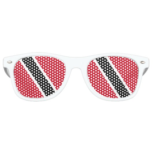 Lunettes De Fête Retro Drapeau de Trinité-et-Tobago (Devant)
