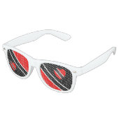 Lunettes De Fête Retro Drapeau de Trinité-et-Tobago (Angulaire)