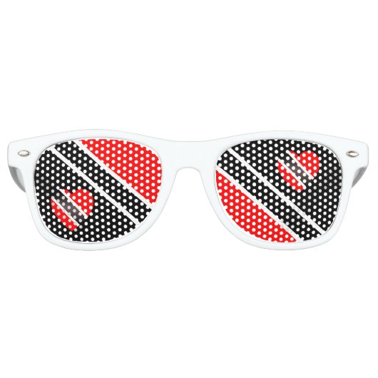 Lunettes De Fête Retro Drapeau de Trinité-et-Tobago (Devant)
