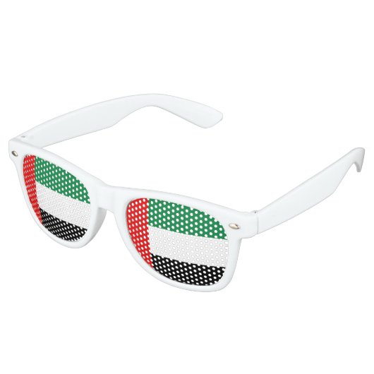 Lunettes De Fête Retro Drapeau des Émirats arabes unis (Angulaire)