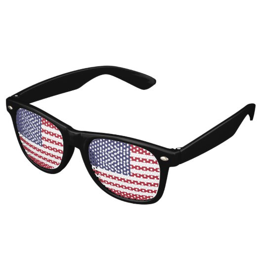Lunettes De Fête Retro Drapeau des États-Unis (Angulaire)