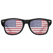 Lunettes De Fête Retro Drapeau des États-Unis (Devant)