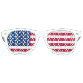 Lunettes De Fête Retro Drapeau des États-Unis (Devant)