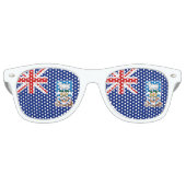 Lunettes De Fête Retro Drapeau des îles Falkland (Devant)