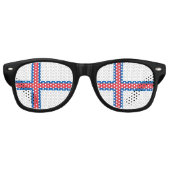 Lunettes De Fête Retro Drapeau des îles Féroé (Devant)