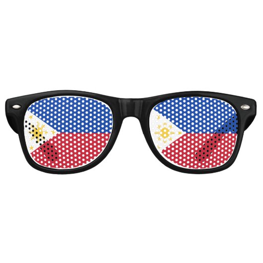 Lunettes De Fête Retro drapeau des Philippines (Devant)