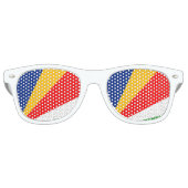 Lunettes De Fête Retro Drapeau des Seychelles (Devant)
