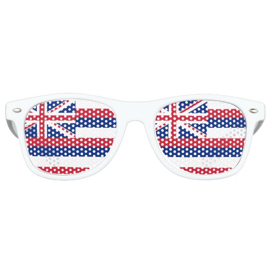 Lunettes De Fête Retro Drapeau d'Hawaï (Devant)