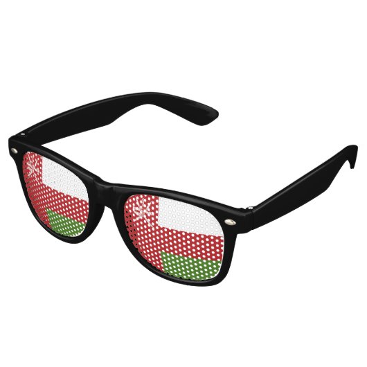 Lunettes De Fête Retro Drapeau d'Oman (Angulaire)