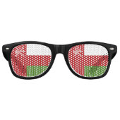 Lunettes De Fête Retro Drapeau d'Oman (Devant)