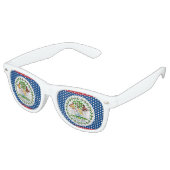 Lunettes De Fête Retro Drapeau du Belize (Angulaire)