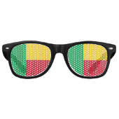 Lunettes De Fête Retro Drapeau du Bénin (Devant)