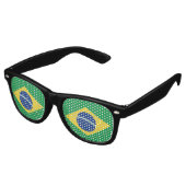 Lunettes De Fête Retro Drapeau du Brésil (Angulaire)