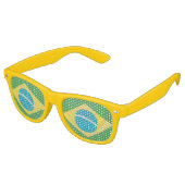 Lunettes De Fête Retro Drapeau du Brésil (Angulaire)