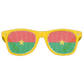 Lunettes De Fête Retro Drapeau du Burkina Faso (Devant)