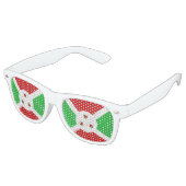 Lunettes De Fête Retro Drapeau du Burundi (Angulaire)
