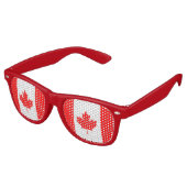 Lunettes De Fête Retro Drapeau du Canada (Angulaire)