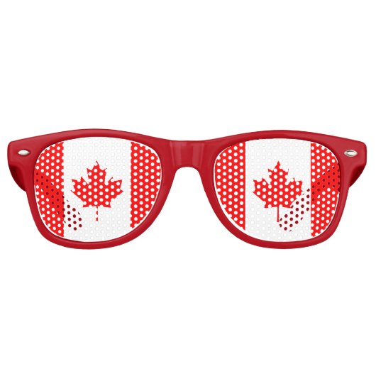 Lunettes De Fête Retro Drapeau du Canada (Devant)