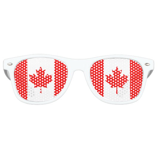 Lunettes De Fête Retro Drapeau du Canada (Devant)