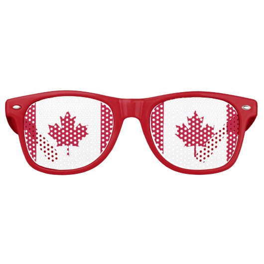 Lunettes De Fête Retro Drapeau du Canada (Devant)