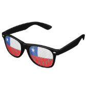 Lunettes De Fête Retro Drapeau du Chili (Angulaire)