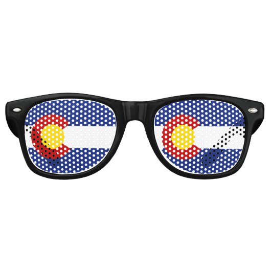 Lunettes De Fête Retro Drapeau du Colorado (Devant)