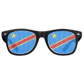 Lunettes De Fête Retro Drapeau du Congo (Devant)