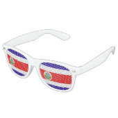 Lunettes De Fête Retro Drapeau du Costa Rica (Angulaire)