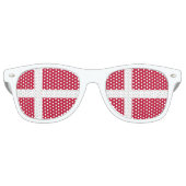 Lunettes De Fête Retro Drapeau du Danemark (Devant)