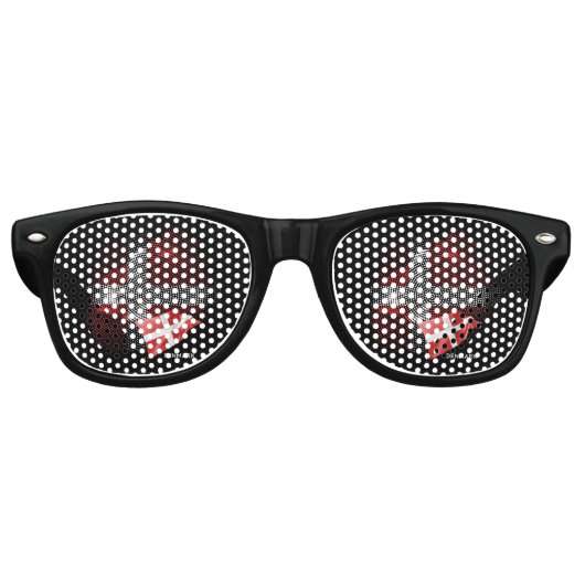 Lunettes De Fête Retro Drapeau du Danemark (Devant)