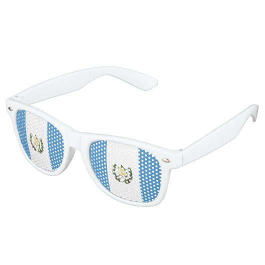 Lunettes De Fête Retro Drapeau du Guatemala (Angulaire)