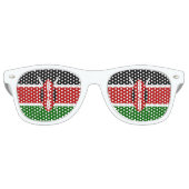 Lunettes De Fête Retro Drapeau du Kenya (Devant)