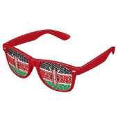 Lunettes De Fête Retro Drapeau du Kenya (Angulaire)