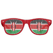 Lunettes De Fête Retro Drapeau du Kenya (Devant)