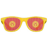 Lunettes De Fête Retro Drapeau du Kirghizistan (Devant)