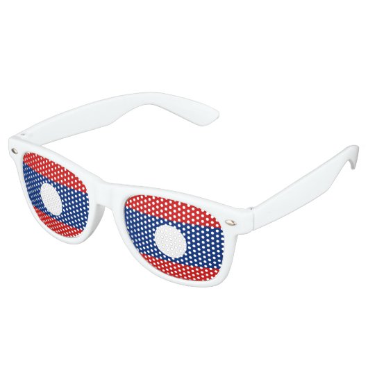 Lunettes De Fête Retro Drapeau du Laos (Angulaire)