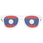 Lunettes De Fête Retro Drapeau du Laos (Devant)
