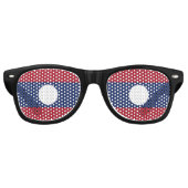 Lunettes De Fête Retro Drapeau du Laos (Devant)