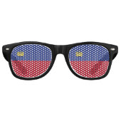 Lunettes De Fête Retro Drapeau du Liechtenstein (Devant)