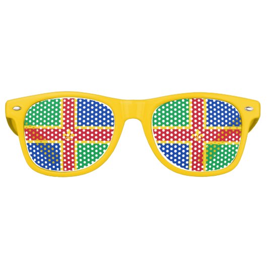 Lunettes De Fête Retro Drapeau du Lincolnshire (Devant)