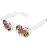Lunettes De Fête Retro Drapeau du Maryland (Angulaire)
