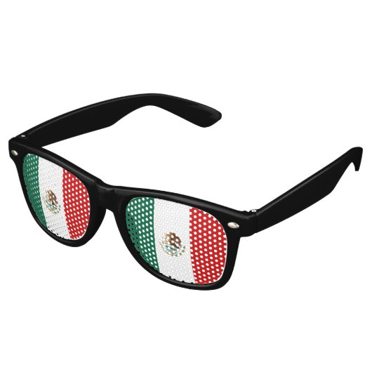 Lunettes De Fête Retro Drapeau du Mexique (Angulaire)