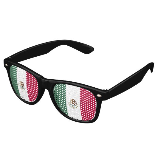 Lunettes De Fête Retro Drapeau du Mexique (Angulaire)