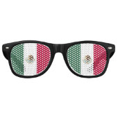 Lunettes De Fête Retro Drapeau du Mexique (Devant)