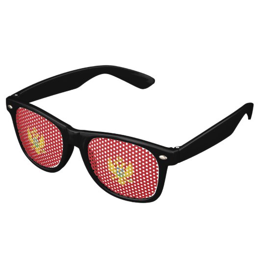 Lunettes De Fête Retro Drapeau du Monténégro (Angulaire)