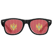 Lunettes De Fête Retro Drapeau du Monténégro (Devant)