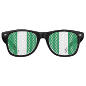 Lunettes De Fête Retro Drapeau du Nigeria (Devant)