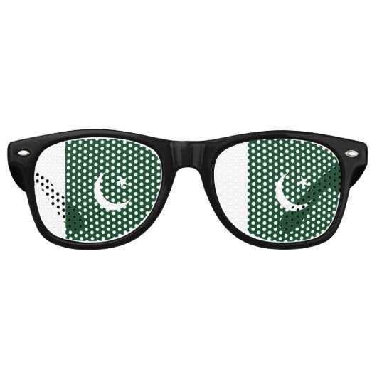 Lunettes De Fête Retro Drapeau du Pakistan (Devant)