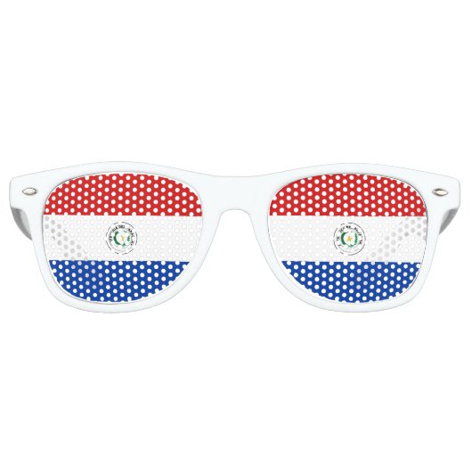 Lunettes De Fête Retro drapeau du Paraguay (Devant)